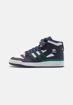 Adidas Originals Forum Mid Unisex - High-Top Trainers - Collegiate Navy/Team Dark Green/Team Collegiate Burgundy