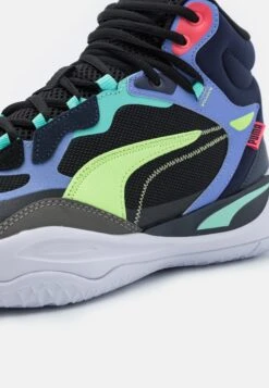 Puma Playmaker Pro Mid - Basketball Shoes - Black/Elektro Purple -Exquisite Shoes 2f5ba6c3bddd49ca810d4f9a99980eca