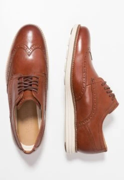 Cole Haan Original Grand Wingtip Oxford - Casual Lace-Ups - Woodbury/Ivory -Exquisite Shoes 3713ff1f68374af3a79643e5febdd67c