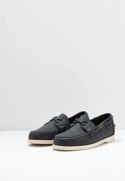 Sebago Docksides Portland Crazy Horse - Boat Shoes - Blue Navy -Exquisite Shoes 4651759dcd4b4615b4cbdc5b057a9d5e
