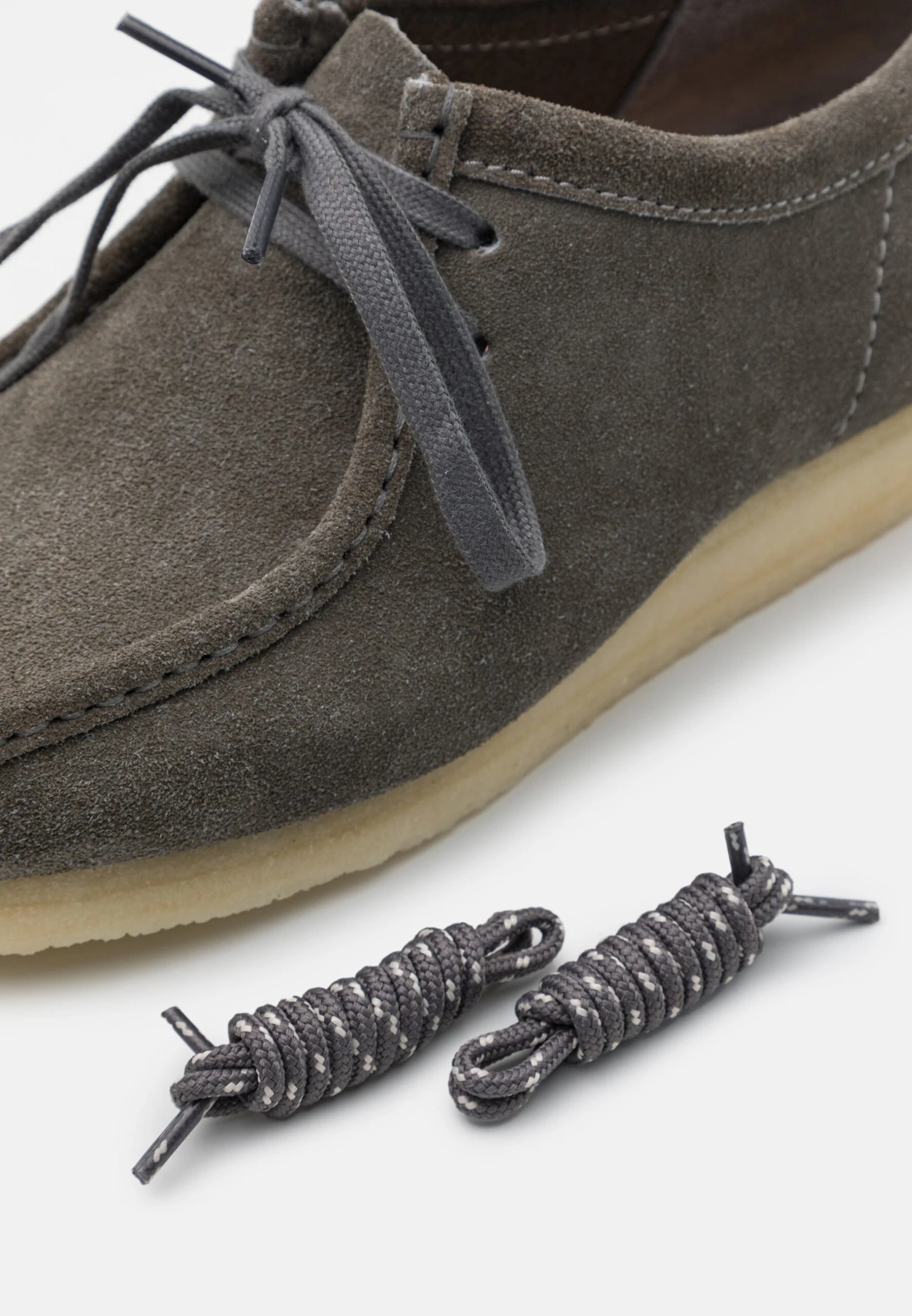 Clarks Originals Wallabee - Casual Lace-Ups - Grey 8 Clarks Originals Wallabee - Casual Lace-Ups - Grey - Image 6
