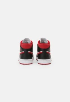 Air Jordan 1 Mid - High-Top Trainers - White/Gym Red/Black -Exquisite Shoes 52b561b1e7eb4e6aa0912193ab653b1c