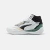 Puma Playmaker Pro Mid Plus - Basketball Shoes - Black/Ash Gray/Eucalyptus/Alpine Snow -Exquisite Shoes 52c720b02820461ebc3f3cf3a26e2971