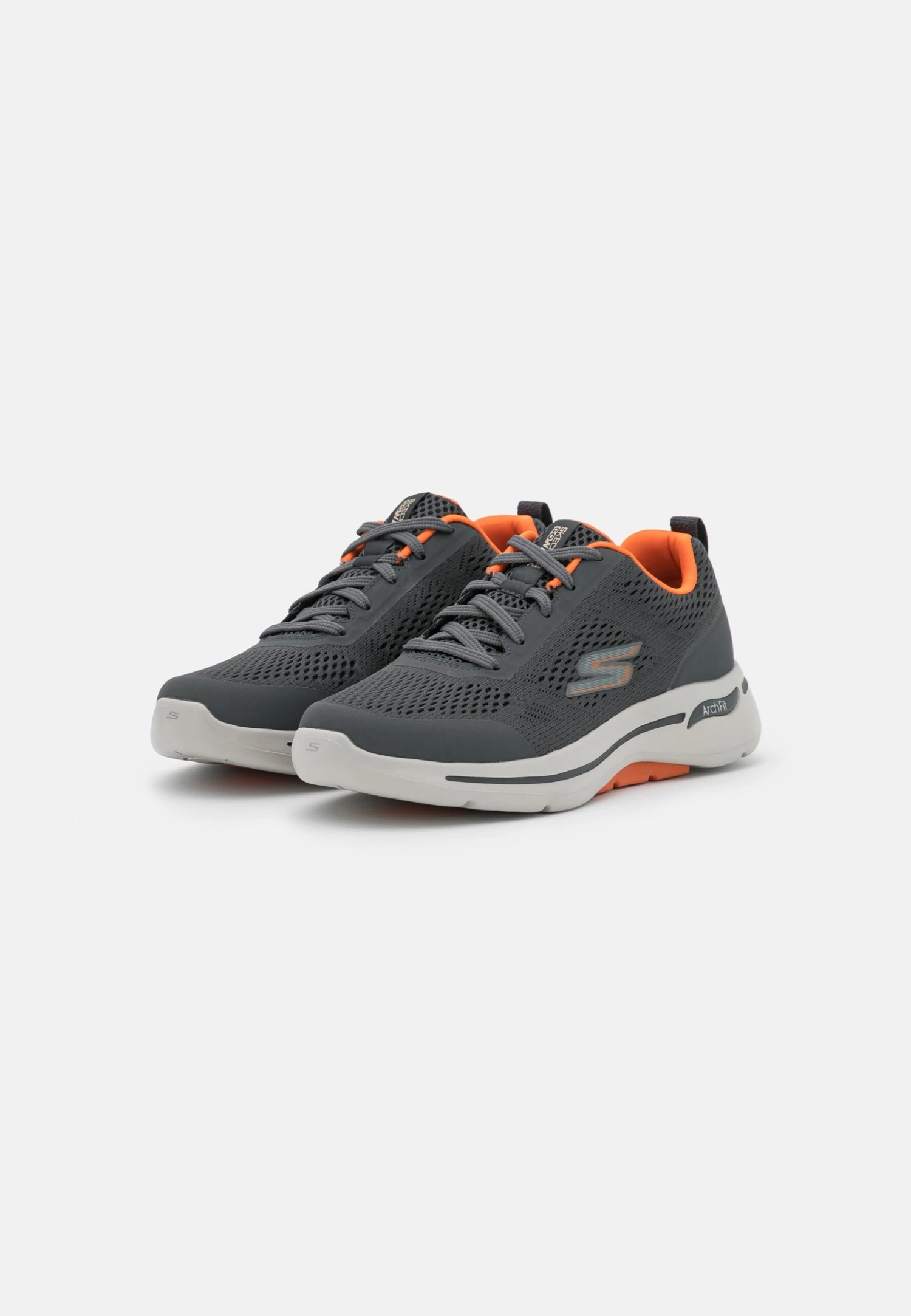 Go Walk Arch Fit - Walking Trainers - Charcoal/Orange 4 Go Walk Arch Fit - Walking Trainers - Charcoal/Orange - Image 2