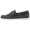 Sebago Docksides Portland Crazy Horse - Boat Shoes - Blue Navy -Exquisite Shoes 8493f7827b8e4e6da810467adbe2ba07