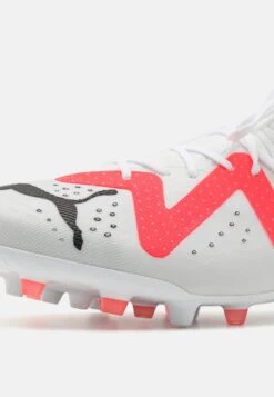 Puma Future Match Mg - Moulded Stud Football Boots - White/Black/Fire Orchid -Exquisite Shoes 9c0e685d7e2a47f19ed300fbdc6fbab0
