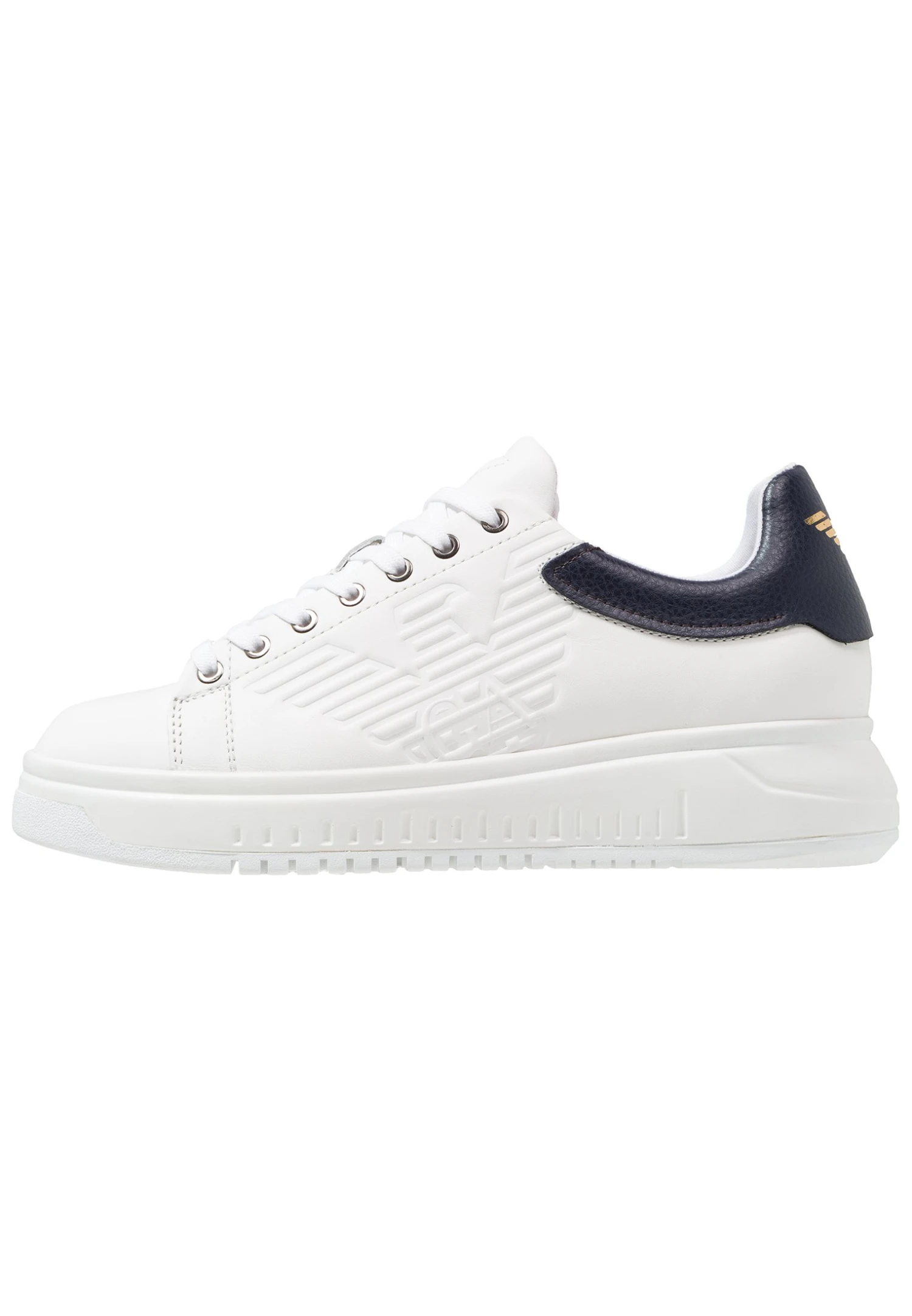 Emporio Armani Trainers - Optical White/Navy 3 Emporio Armani Trainers - Optical White/Navy