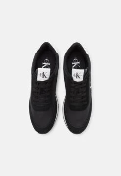 Calvin Klein Jeans Retro Runner - Trainers - Black/Bright White -Exquisite Shoes da1253eb303143f481ea948251db67ed