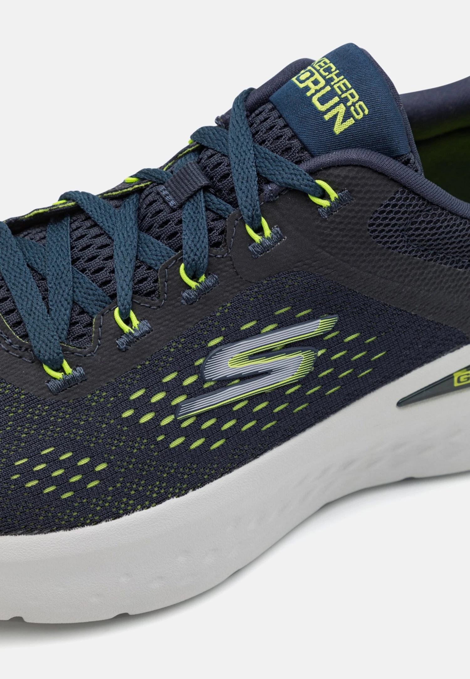 Go Run Lite - Walking Trainers - Navy/Lime 8 Go Run Lite - Walking Trainers - Navy/Lime - Image 6